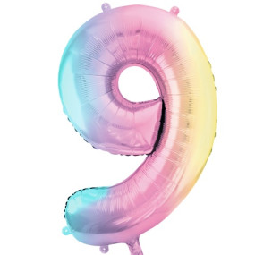 BALÃO #9 RAINBOW 86CM